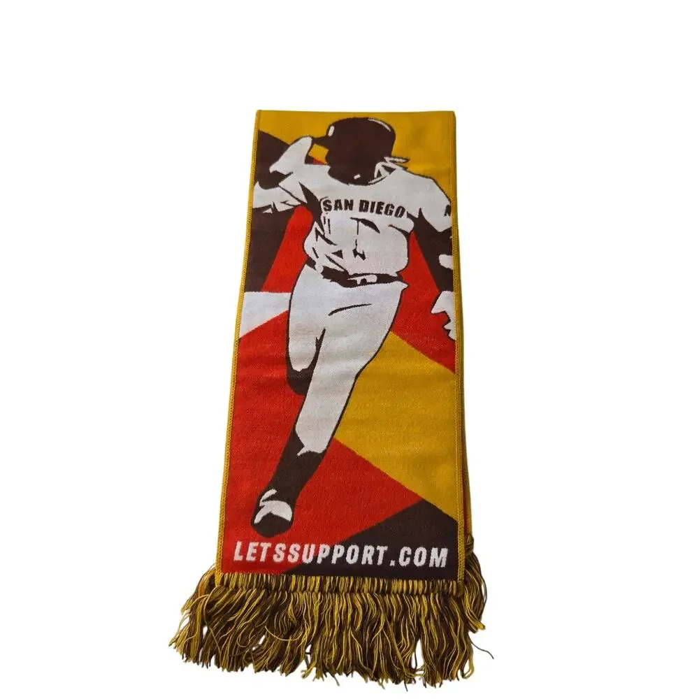 SD Padres Opening Commemorative Scarf Featuring Tatis Jr & Machado Brand New 55